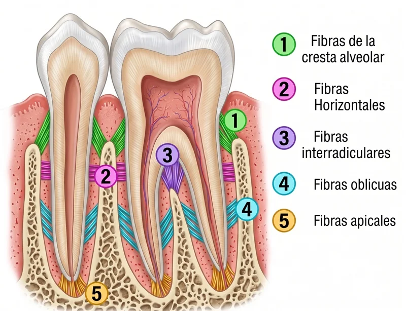 Fibras del ligamento periodontal
